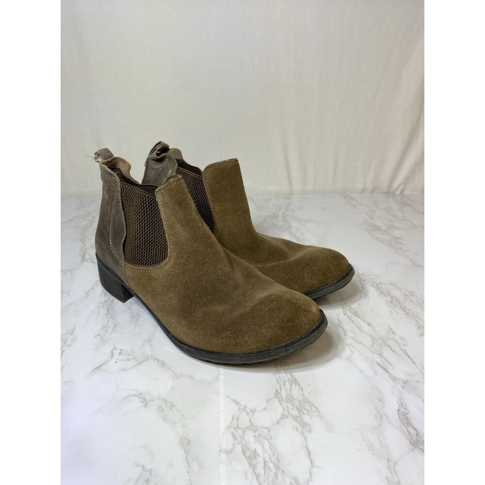 Aetrex Beth Brown Suede Leather Chelsea Boot Women Size 39 US 8